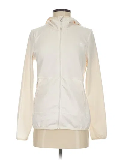 Pre-owned The North Face Zip Up Hoodie In White