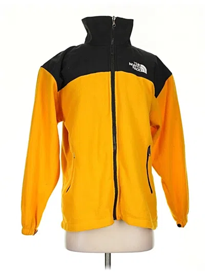 Pre-owned The North Face Zip Up Hoodie In Yellow