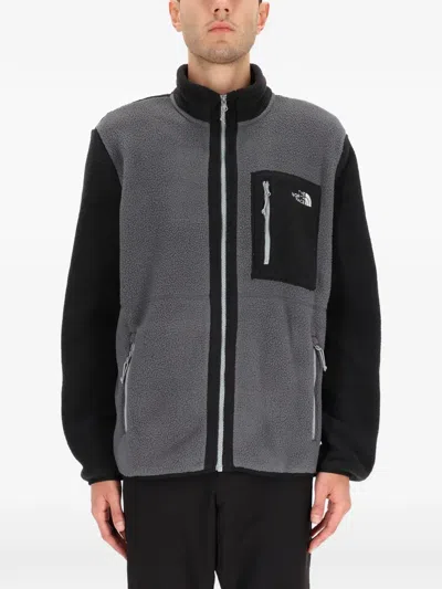 The North Face Zip-up Panelled Jacket In Gray