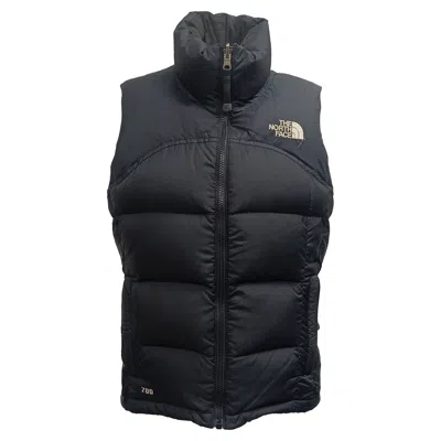 Pre-owned The North Face Zipped Down Vest Jacket In Black Nylon
