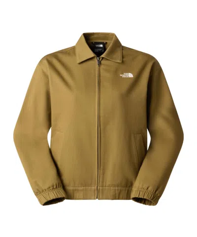 The North Face Zipped Twill Jacket In Green