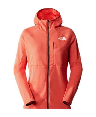The North Face Zipper Hooded Casual Jacket In Naranja