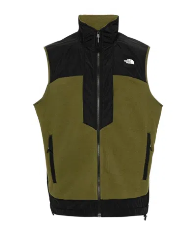 The North Face Zipper Vest In Green
