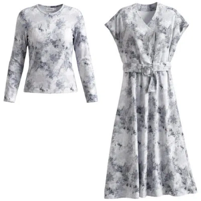The Norway Club Midi Dress And Long Sleeve Top Two-piece Set In Multi