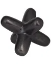 The Novogratz Abstract Black Aluminum Jack Sculpture In Black