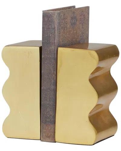 The Novogratz Set Of 2 Contemporary Bookends In Gold