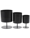 THE NOVOGRATZ THE NOVOGRATZ SET OF 3 METAL PLANTERS