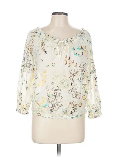 Pre-owned The Nu Vintage 3/4 Sleeve Blouse In White