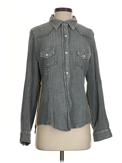Pre-owned The Nu Vintage Long Sleeve Button Down Shirt In Gray