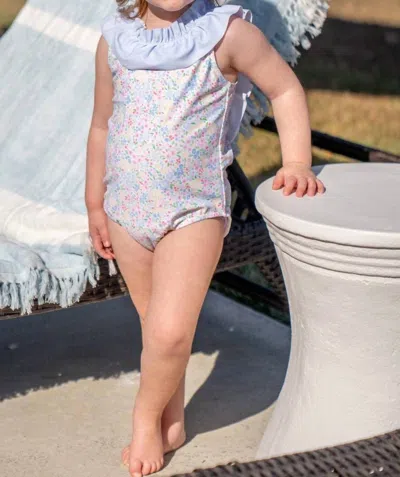 The Oaks Apparel Kids' St Augustine Floral Millefleur One Piece In Multi In White