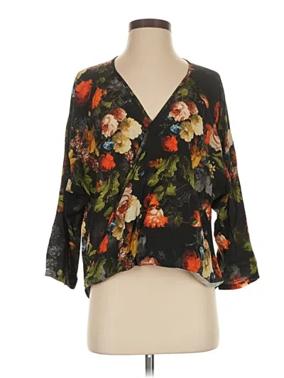 Pre-owned The Odells 3/4 Sleeve Blouse In Black