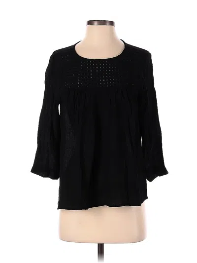 Pre-owned The Odells 3/4 Sleeve Blouse In Black