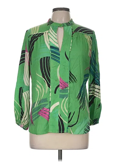 Pre-owned The Odells 3/4 Sleeve Blouse In Green
