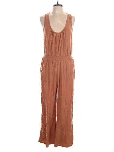 Pre-owned The Odells Jumpsuit In Tan