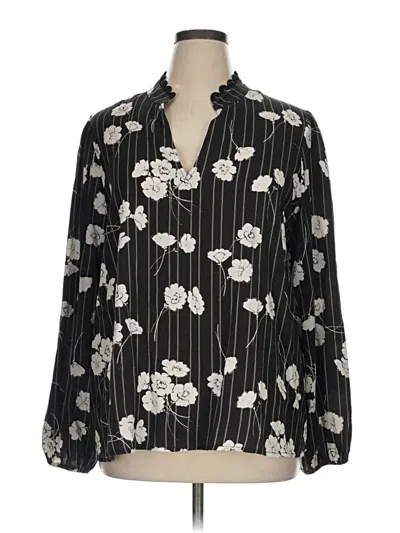 Pre-owned The Odells Long Sleeve Blouse In Black