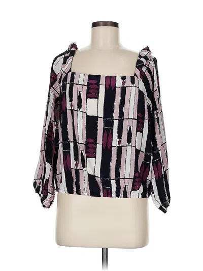 Pre-owned The Odells Long Sleeve Blouse In Purple