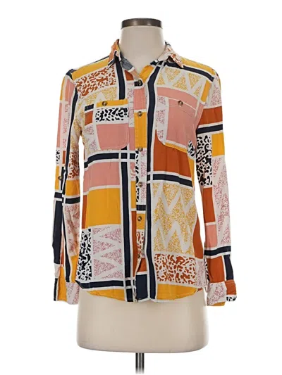 Pre-owned The Odells Long Sleeve Button Down Shirt In Orange