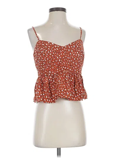 Pre-owned The Odells Sleeveless Top Orange Sweetheart Neckline Tops