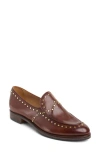 The Office Of Angela Scott Miss Cecilia Studded Loafer In Brown