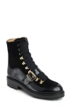 The Office Of Angela Scott Miss Clementine Lace-up Bootie In Black