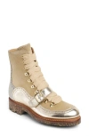 The Office Of Angela Scott Miss Clementine Lace-up Bootie In Multi