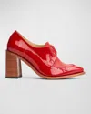 THE OFFICE OF ANGELA SCOTT MISS CLEO PATENT HEELED LOAFERS