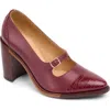 The Office Of Angela Scott Miss Eliza Mary Jane Pointed Cap Toe Pump In Berry Croc