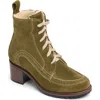 The Office Of Angela Scott Miss Esme Suede Lace-up Ankle Boots In Caper Suede