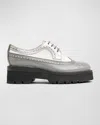 The Office Of Angela Scott Miss Lucy Wingtip Platform Derby In Silver