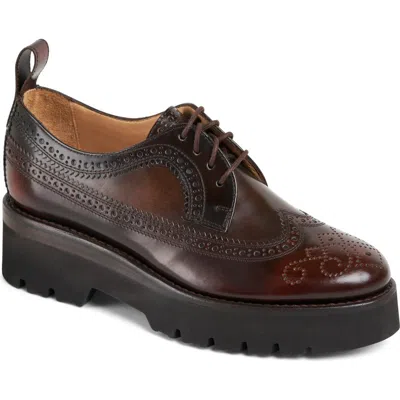 The Office Of Angela Scott Miss Lucy Wingtip Platform Derby In Brown Multidnu