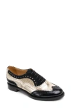The Office Of Angela Scott Mr. Doubt Wingtip Oxford In Black And Gold