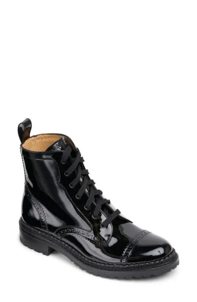 The Office Of Angela Scott Mr. Hardy Patent Combat Boots In Black