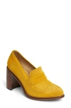 The Office Of Angela Scott Mrs. Sophia Wingtip Penny Loafer Pump In Marigold