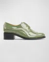 The Office Of Angela Scott Ms. Neale Leather Oxfords In Sage