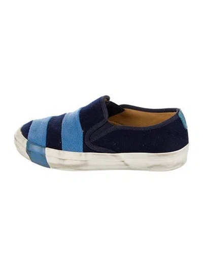 Pre-owned The Office Of Angela Scott Wool Printed Sneakers In Blue