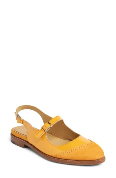The Office Of Us Miss Amelia Slingback Mary Jane Flat In Yellow