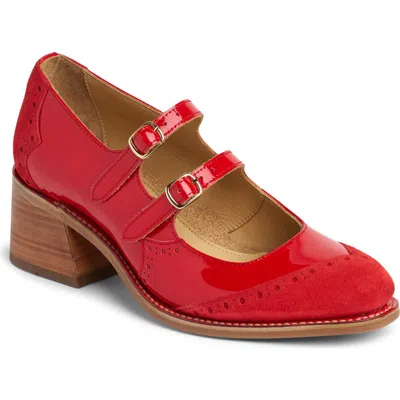 The Office Of Us Miss Amelie Mary Jane Pump In Red