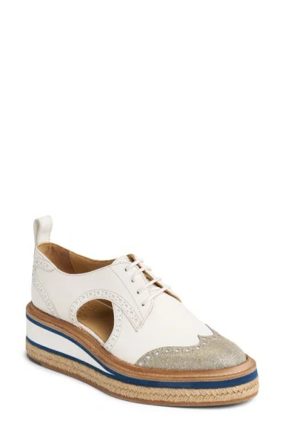 The Office Of Us Ms. Sherman Leather Derby In White