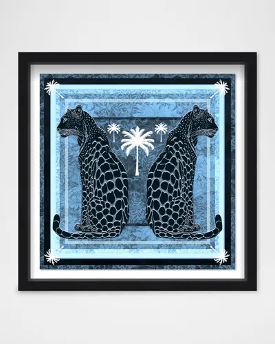 The Oliver Gal Artist Co. Casablanca Leopardo Framed Art Print In Blue