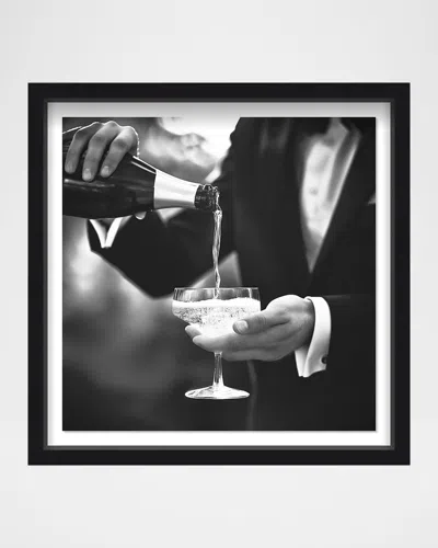 The Oliver Gal Artist Co. Champagne Sir Framed Wall Art Print In Black