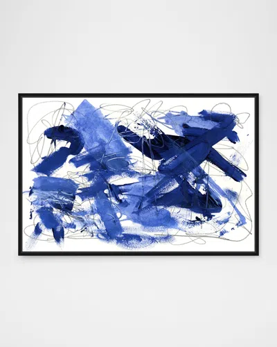 The Oliver Gal Artist Co. Dancing Class Hand-embellished Framed Giclee In Blue