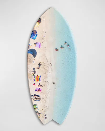 The Oliver Gal Artist Co. Decorative Skimboard Art In Blue/ Beige