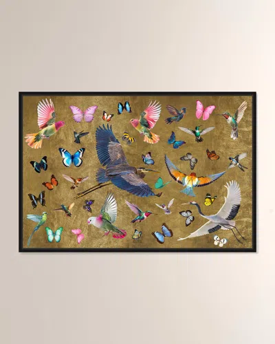 The Oliver Gal Artist Co. Exotic Singapore Birds Framed Giclee On Canvas