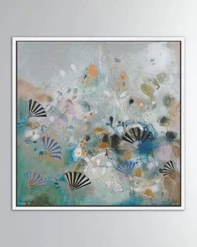 The Oliver Gal Artist Co. Fans Giclee On Canvas By Michaela Nessim In Grey