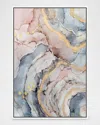 The Oliver Gal Artist Co. Glitter Enthusiast Pastel Swirls Framed Giclee In Blue
