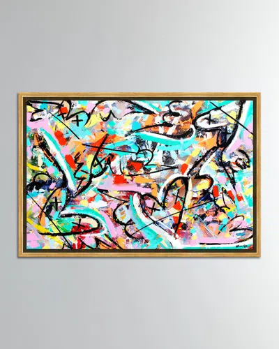 The Oliver Gal Artist Co. Graffiti Love Giclee By Tiago Magro In Blue