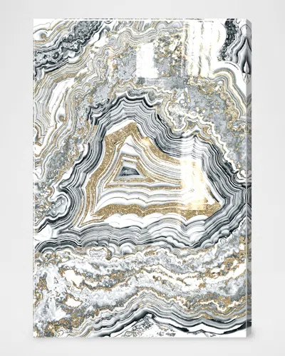 The Oliver Gal Artist Co. Healing Grey Quartz Gallery-wrapped Giclee In White