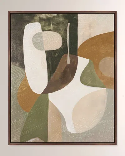The Oliver Gal Artist Co. Ivory Curvatures I Framed Giclee On Canvas