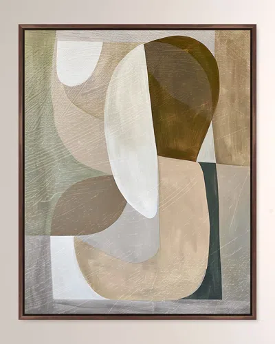 The Oliver Gal Artist Co. Ivory Curvatures Ii Framed Giclee On Canvas