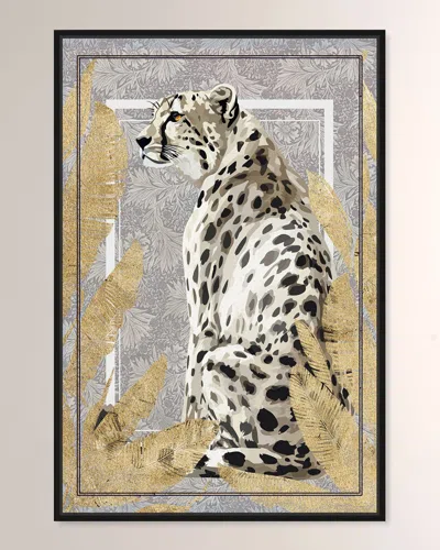 The Oliver Gal Artist Co. Jungle White Cheetah Framed Giclee On Canvas